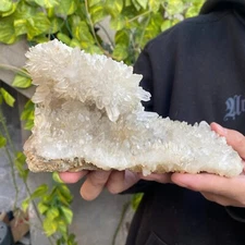 2.6lb Natural Clear white quartz crystal cluster specimen healing