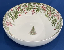 Williams Sonoma 2024  Noel 10.5" Gold Trimmed Serving Bowl NEW with Tags