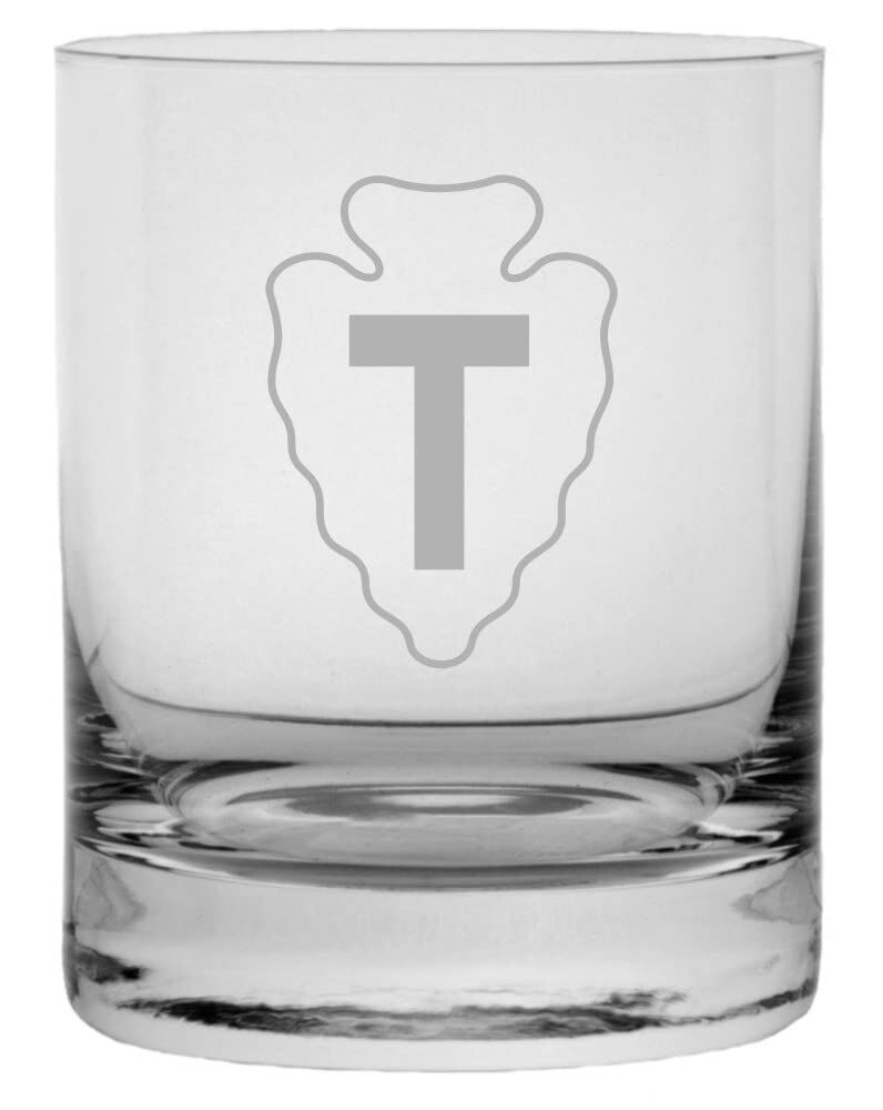 36th Infantry Division Military Etched 11oz Whisky Rocks Glass-image