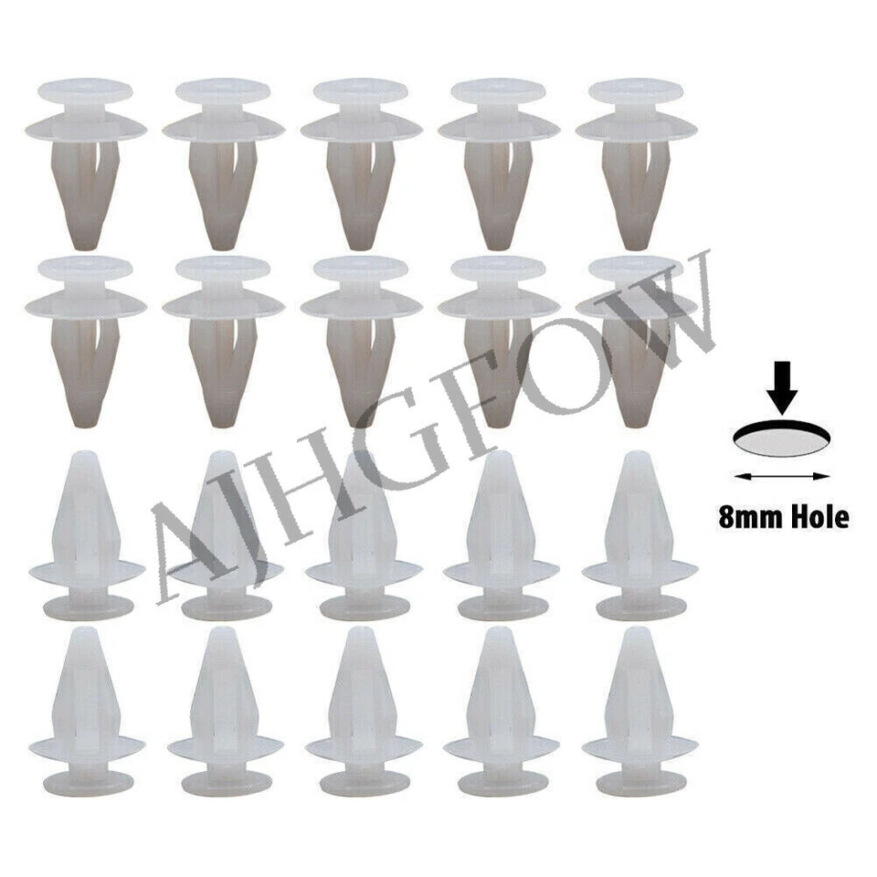 100PCS For Lexus GX470 HS250h IS F Push Rivets Bumper Wheel Arch Moulding Clips - Image 4 of 4