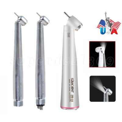 Dental 45 Degree LED Handpiece 2/4Hole 1:4.2 Increasing Contra Angle Surgical CI