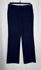 Talbots Newport Woman Dress Pants Trousers 8P Petite Stretchy Navy Pockets New