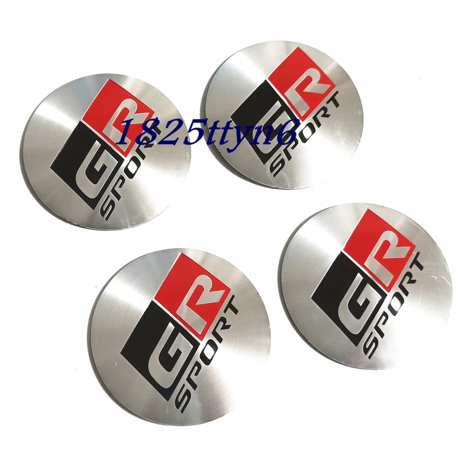 4 шт. серебряных наклеек на центральный колпак колеса GR SPORT для Yaris Harrier GT86 Camry 2,2 дюйма - Изображение 3 из 3
