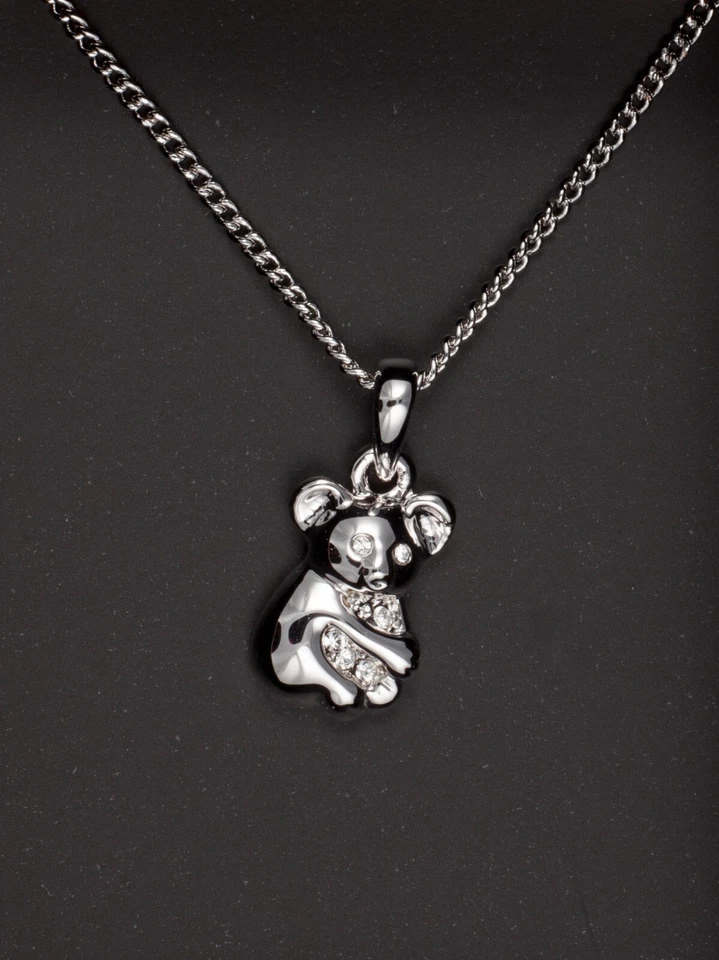 Juego Koala * Cadena Mujer* y *Pendientes*, Recubierto de Rodio, - Imagen 2 de 4