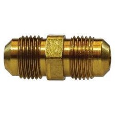 10106 Union, 1/4 in Male Flared x 1/4 in Male Flared, Brass, 4 Pack
