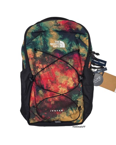 🔥 The North Face Women's Jester Luxe Laptop Backpack / Bookbag Tie Dye / Black