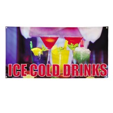 Vinyl Banner Multiple Sizes Ice Cold Drinks Advertising Printing D Outdoor