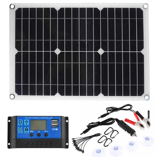1000W Solar Panel Kit Controller 12V Battery Charger Dual USB Caravan Boat UK - Picture 3 of 12