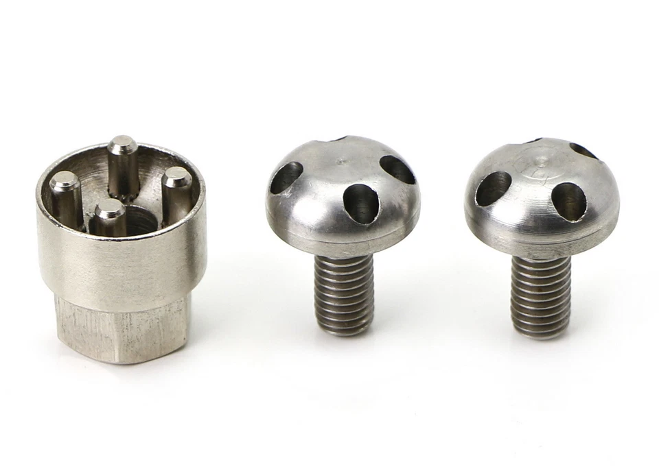 Chave de parafuso/parafuso anti-roubo M8 de aço inoxidável para barra de luz LED lâmpada de neblina segurança - Imagem 2 de 4