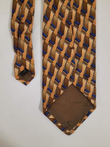Robert Talbott Studio Herren 100 % Seide Krawatte Krawatte 58 x 4 breit orange blau USA neuwertig - Bild 10 von 12