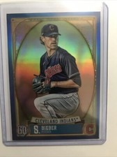 2021 Topps Gypsy Queen Chrome Box Topper Blue #115 Shane Bieber 34/99 Indians