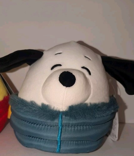 Squishmallows Lot Of 2 Christmas Puffer Jacket Snoopy Woodstock NEW - Picture 5 of 9