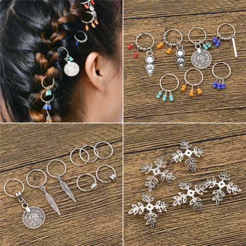 Fashion Ring Design Hair Braid Dread Dreadlock Beads Clips Cuff Hair  Jewelry | eBay