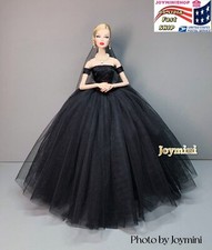 Black Dress For Fashion Royalty Integrity Poppy Parker NuFace Fashion Doll 1/6
