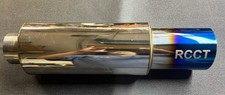 2.5 Inlet 3.5outlet N1 Burn Tip Blue Stainless Steel Racing Resonator Muffler
