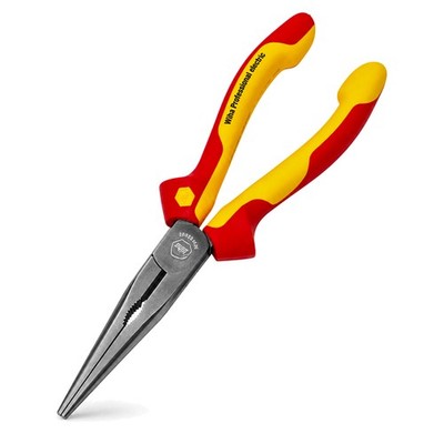 Wiha Z05006200 Flachrundzange VDE 200 mm gerade mit Schneide Elektrikerzange