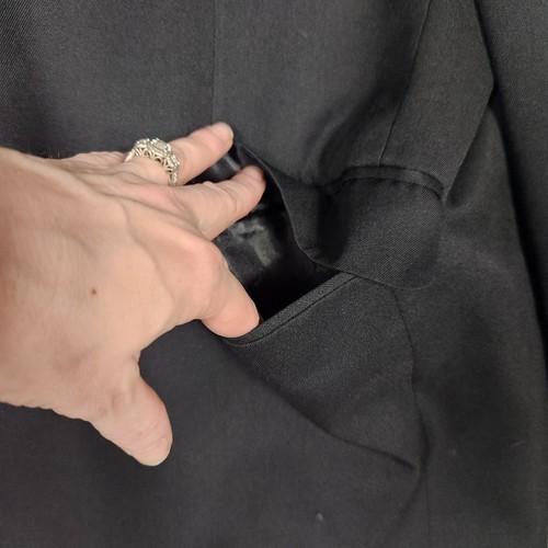 Stacy Adams Anzug Sakko Herren 54 L lang schwarz Dreiknopf Blazer gefüttert Mantel - Bild 3 von 16
