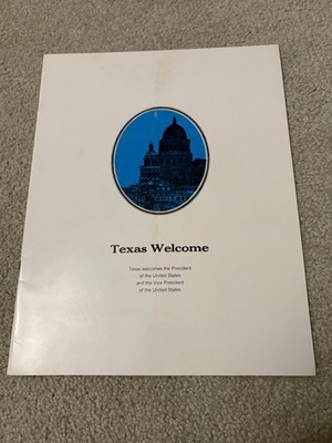 TEXAS WELCOME DINNER Program Nov. 22 1963 JFK Assassination KENNEDY RARE