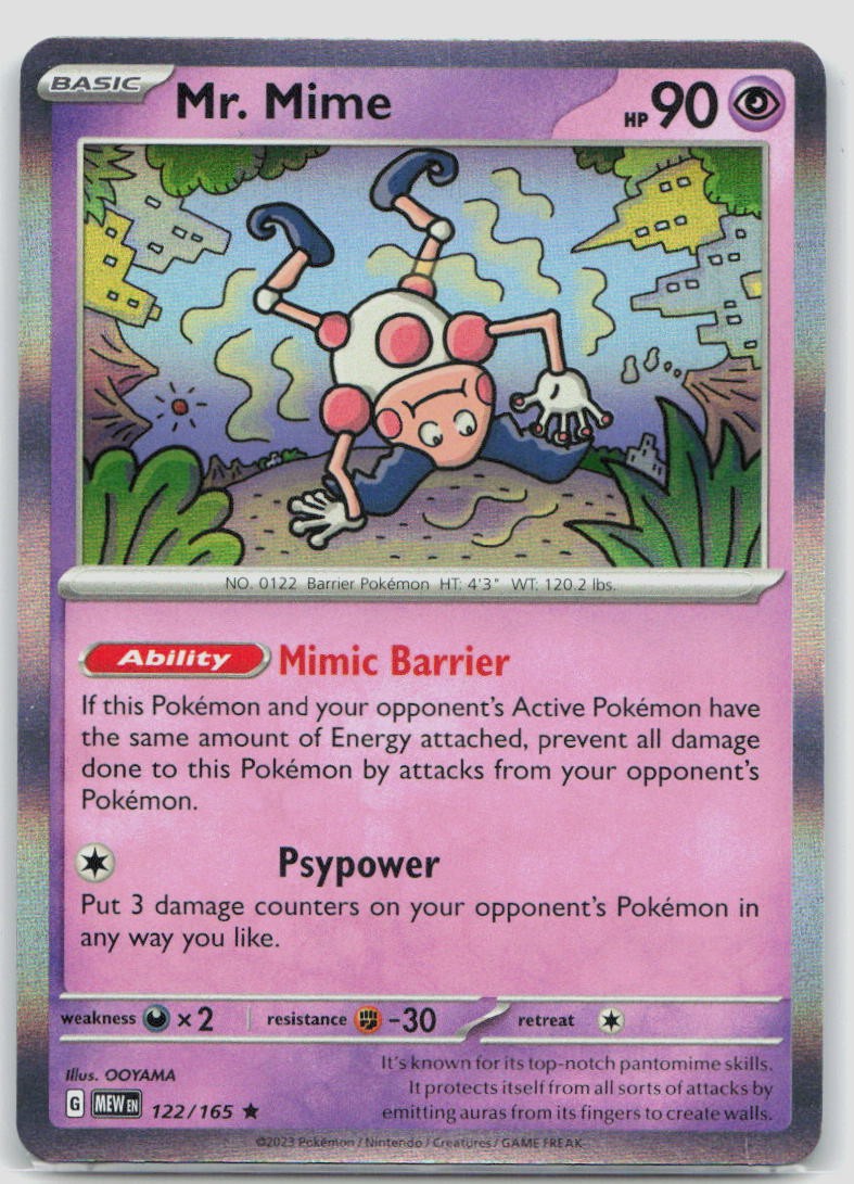 Mr. Mime 122/165 SV: Scarlet & Violet 151 Pokemon NM English