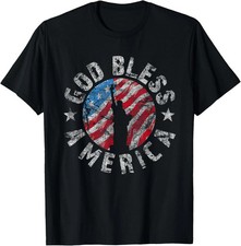 God Bless America Christian Patriotic American Flag S Unisex T-Shirt