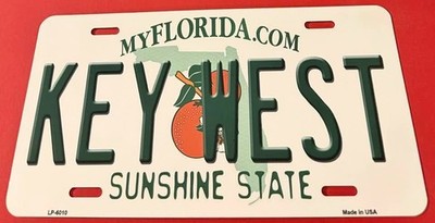Key West Florida Booster License Plate
