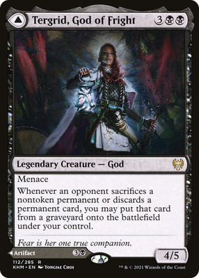 x1 Tergrid, God of Fright // Tergrid's Lantern KHM MTG 112 RARE M/NM 1x