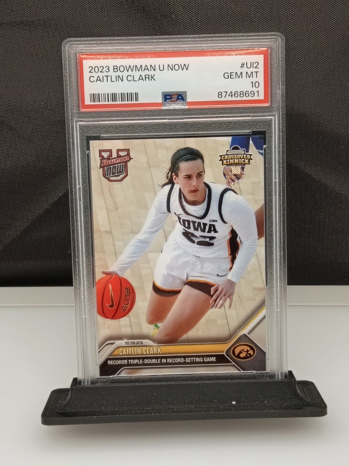 2023 BOWMAN U NOW # U12 CAITLIN CLARK CROSSOVER RC PSA 10 view 2