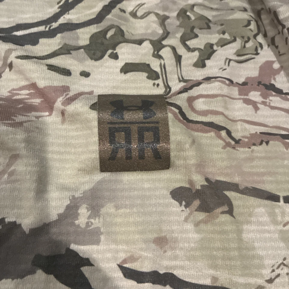 Under Armour Ridge Reaper Shirt Mens 3XL Tan Camo Long Sleeve Baselayer Hunt - Image 3 of 4