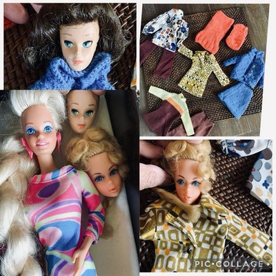 VTG Miss Barbie Head, Growin' Pretty Hair Head & Totally Hair Blonde Clothes Lot