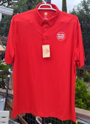 Coca Cola Reyes Bottling Red   Short Sleeve Collared Uniform Shirt XL
