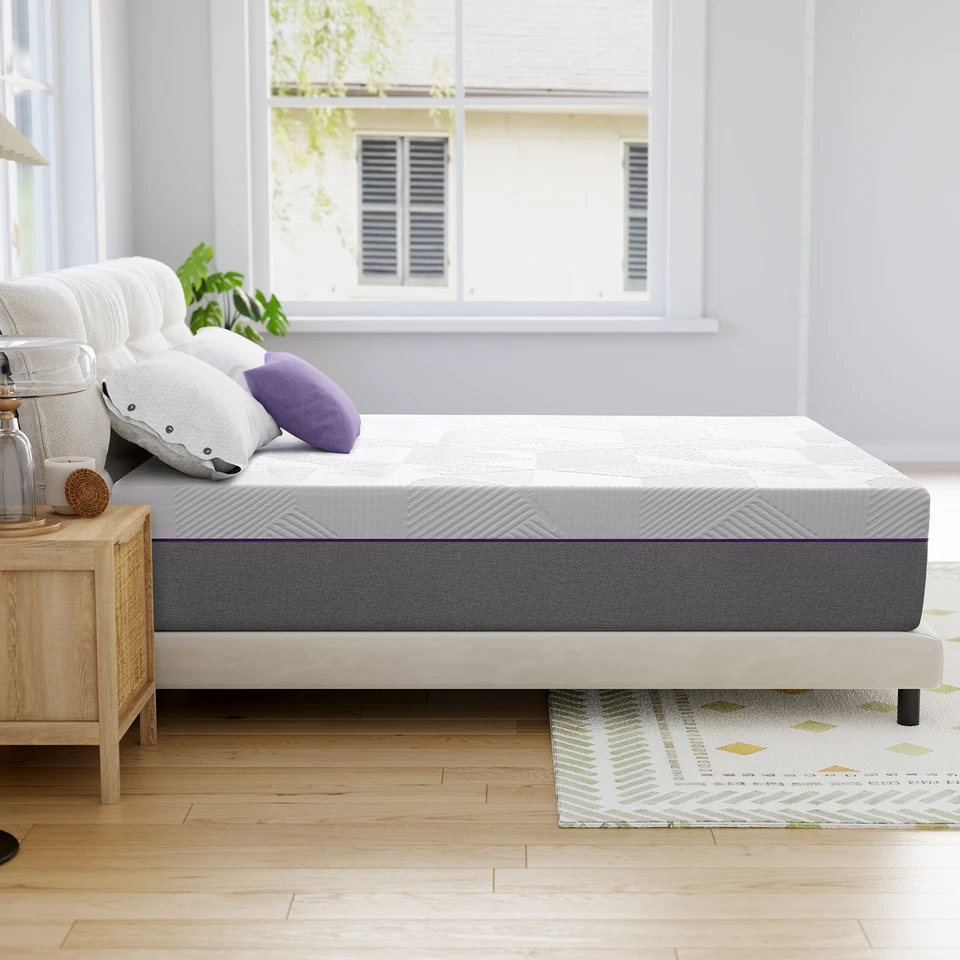 Espuma de memória 10/12 polegadas dupla tamanho queen completo respirável para colchão de dormir na caixa - Imagem 4 de 4