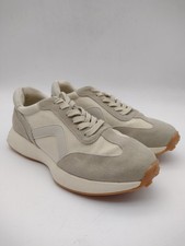 M&S Womens Suede Lace Up Side Detail Trainers Beige NEW
