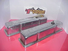 SB Chevy Tall Chrome Steel Valve Covers  IMCA UMP NHRA Wissota