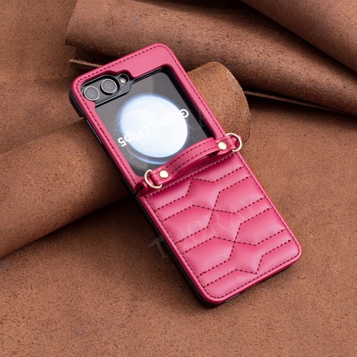 Für Samsung Galaxy Z Flip 7 6 5 4 3 Handy Tasche Leder Hülle Wallet Cover Case - Picture 89 of 94