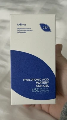 ISNTREE Hyaluronic Acid Watery Sun Gel SPF50+ PA++++ Sunscreen 50ml (2 Pack)