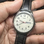 Works Vintage TIMEX Indiglo Weekender Leather Strap Men's Watch 36mm fit 8