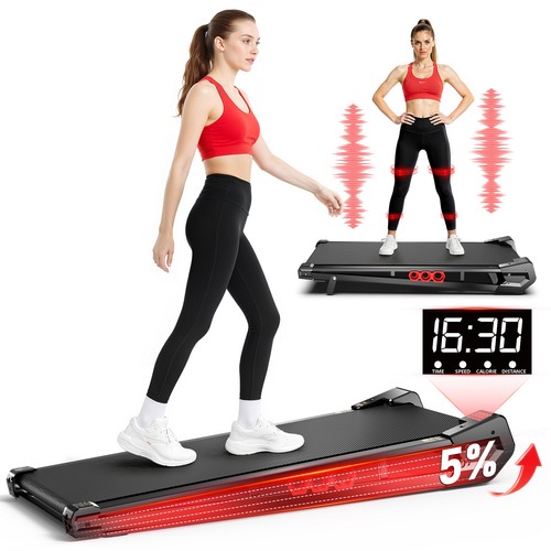 FUNRAY Under Desk Vibration Walking Pad 3 in 1 Vibration Plate Treadmill 5% Used