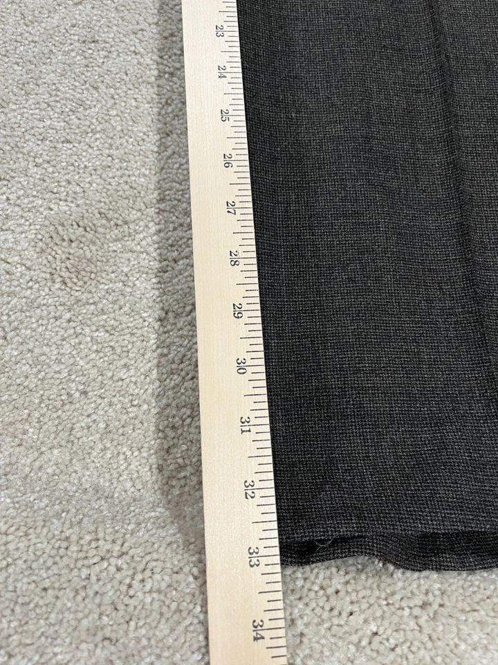 Pantalones Canali Para Hombres 40x33 Marrón Pata de Gallo Lana Vestido Pantalones Plisados Foto 3 de 4