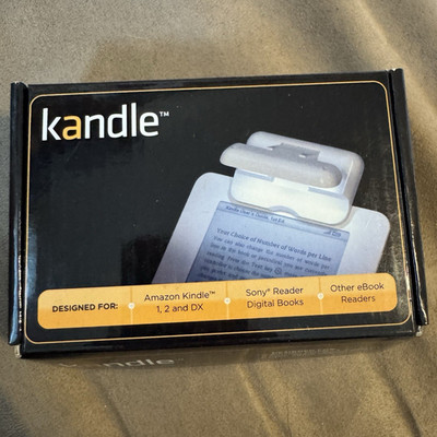 kandle KAIA Clip-On LED Reading Light Battery Powered, White for Kindle 1/2/DX