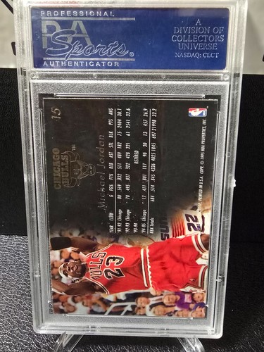 1995 Flair MICHAEL JORDAN #15 PSA 10 GEM MINT - Picture 2 of 2