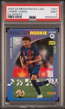 2023-24 PANINI MEGACRACKS LALIGA EA SPORTS #423 LAMINE YAMAL RC PSA 9 ROOKIE