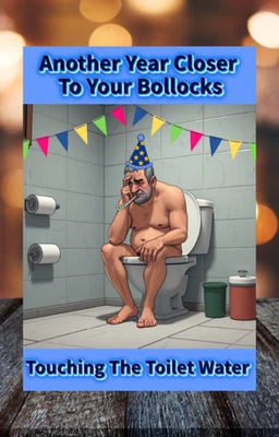 FUDGING GOOD PRINTS Old Man - Funny Birthday Card Rude Joke Humour - Him Men Male Dad - Dad Jokes