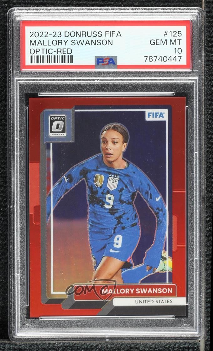 2022 Panini Donruss Optic Red Prizm /165 Mallory Swanson #125 PSA 10 GEM MT rq1
