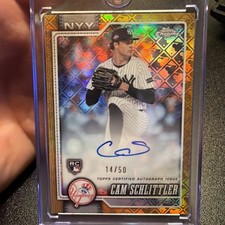 Cam Schlittler Logofractor 2026 Gold /50 Auto