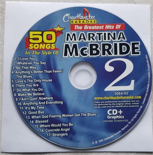 3 CDG KARAOKE COUNTRY SCHEIBEN MARTINA MCBRIDE 50 SONGS 5064 CHARTBUSTER - Bild 3 von 4