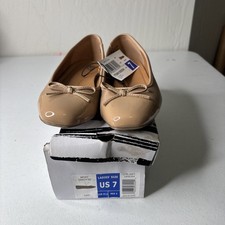 NEW Dolce Vita Moxy Cafe Women's Size 7 Ballet Flats Beige Patent Finish