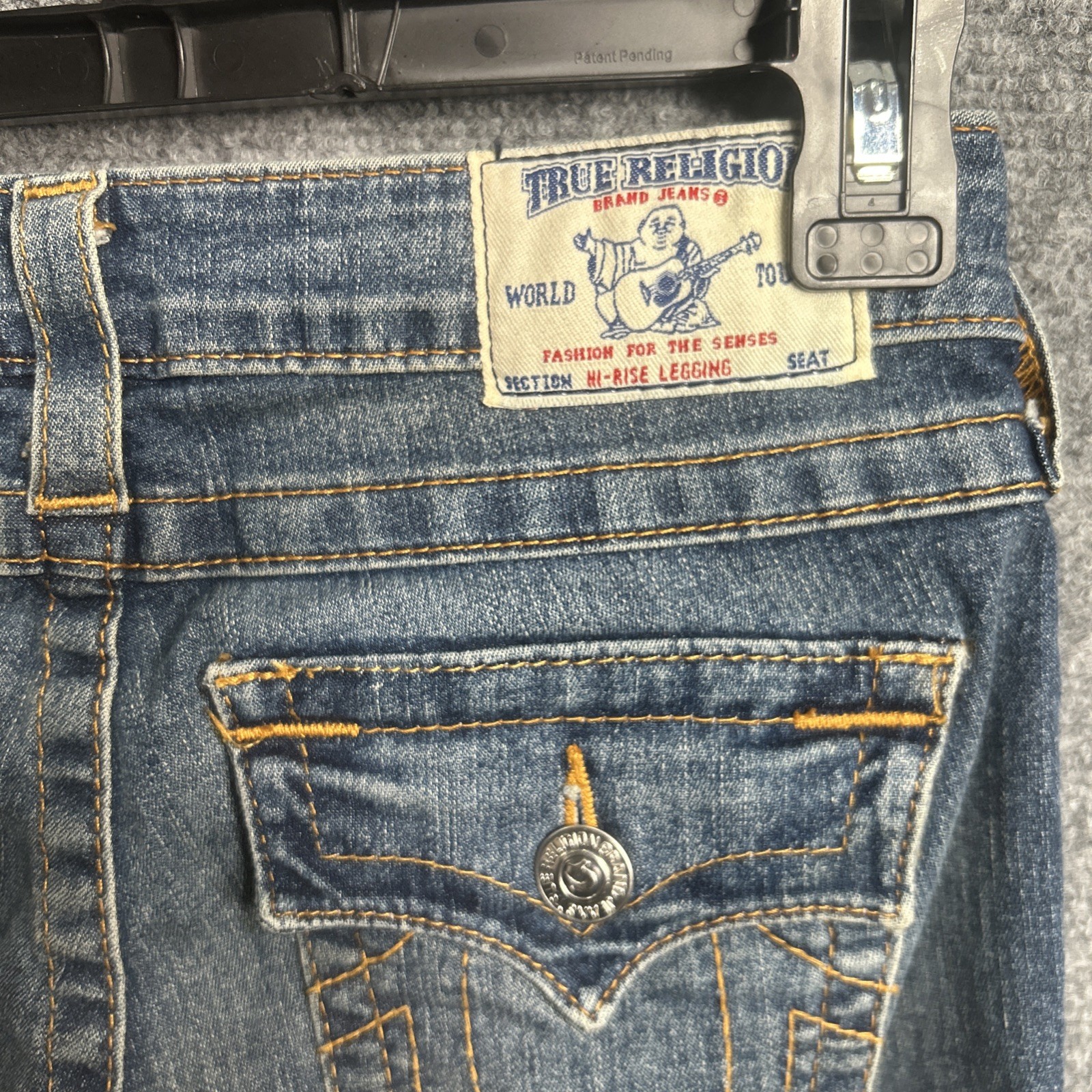 True Religion Brand Women’s Hi Rise Legging Jeans Size 26 Blue Inseam: 29 In EUC thumbnail 13