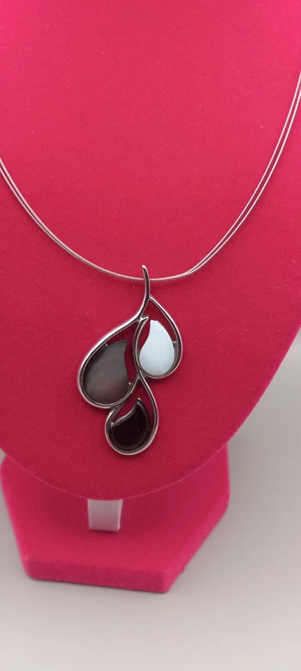 Collar colgante de gotas Lia Sophia doble hilo de alambre 19 pulgadas Foto 2 de 4