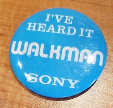 Sony Walkman I've Heard It Vintage Pin Pinback Button Employee Promotional