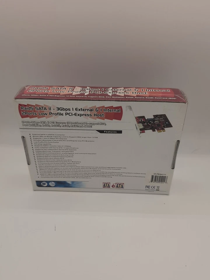 raid5 sata ll-3gbps 1 external & internal 2 ports low profile pci-express host - Image 2 of 2